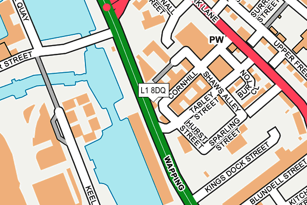 L1 8DQ map - OS OpenMap – Local (Ordnance Survey)