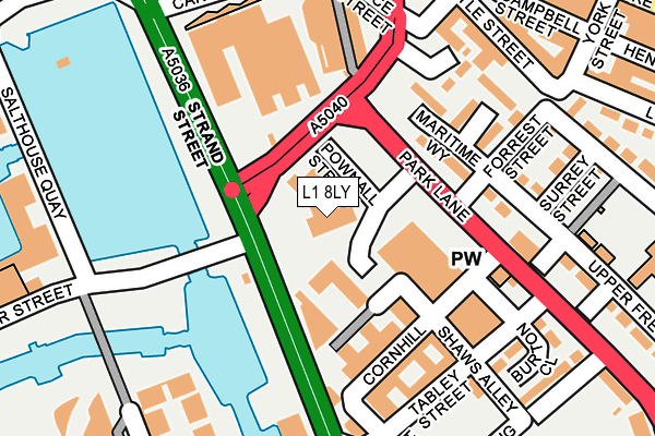 L1 8LY map - OS OpenMap – Local (Ordnance Survey) L1 8LY map - OS OpenMap – Local (Ordnance Survey)
