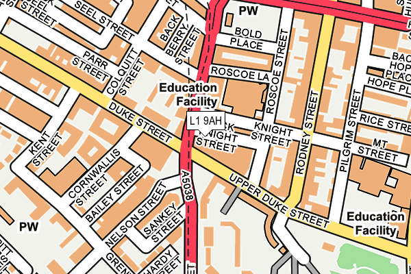 L1 9AH map - OS OpenMap – Local (Ordnance Survey) L1 9AH map - OS OpenMap – Local (Ordnance Survey)