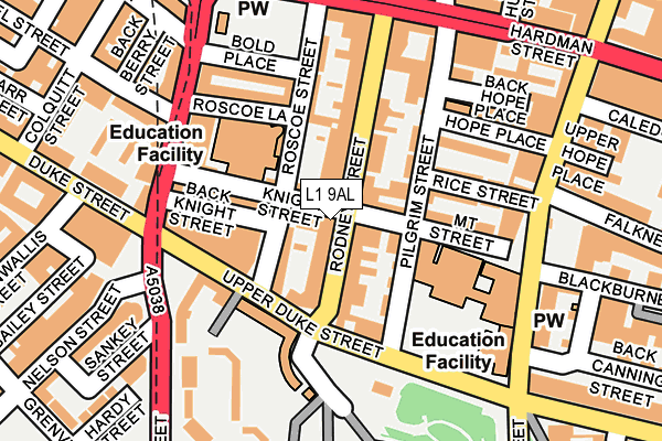 L1 9AL map - OS OpenMap – Local (Ordnance Survey) L1 9AL map - OS OpenMap – Local (Ordnance Survey)