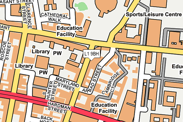L1 9BH map - OS OpenMap – Local (Ordnance Survey)