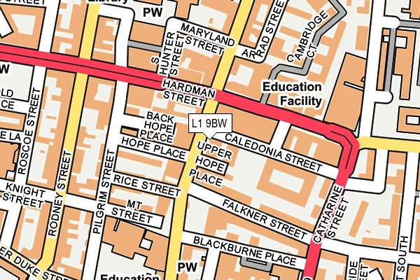 L1 9BW map - OS OpenMap – Local (Ordnance Survey) L1 9BW map - OS OpenMap – Local (Ordnance Survey)