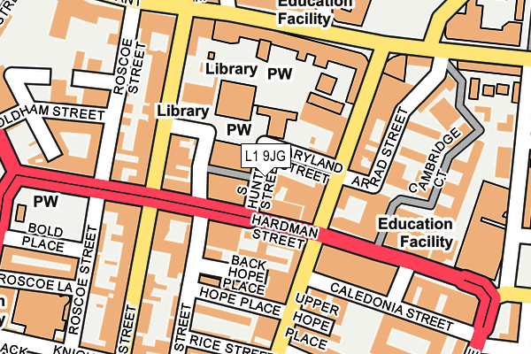 L1 9JG map - OS OpenMap – Local (Ordnance Survey)