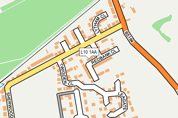 L10 1AA map - OS OpenMap – Local (Ordnance Survey) L10 1AA map - OS OpenMap – Local (Ordnance Survey)