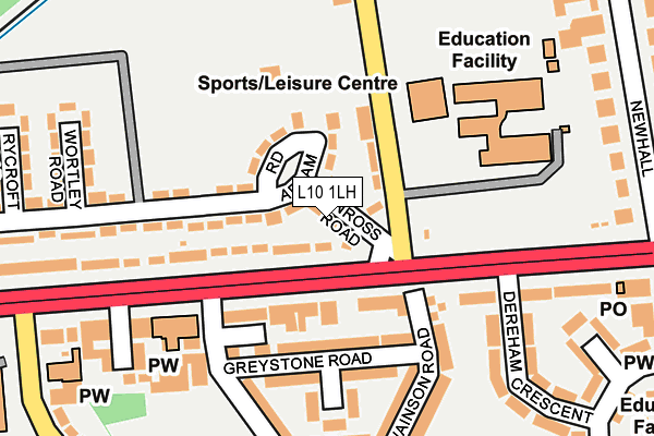 L10 1LH map - OS OpenMap – Local (Ordnance Survey) L10 1LH map - OS OpenMap – Local (Ordnance Survey)