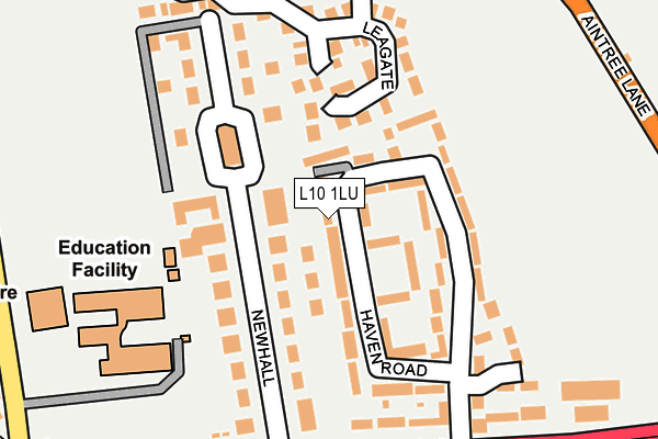 L10 1LU map - OS OpenMap – Local (Ordnance Survey) L10 1LU map - OS OpenMap – Local (Ordnance Survey)