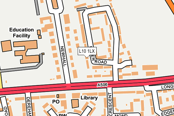 L10 1LX map - OS OpenMap – Local (Ordnance Survey) L10 1LX map - OS OpenMap – Local (Ordnance Survey)