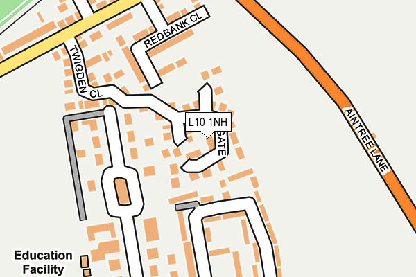 L10 1NH map - OS OpenMap – Local (Ordnance Survey) L10 1NH map - OS OpenMap – Local (Ordnance Survey)