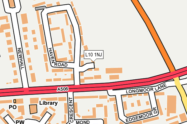 L10 1NJ map - OS OpenMap – Local (Ordnance Survey) L10 1NJ map - OS OpenMap – Local (Ordnance Survey)