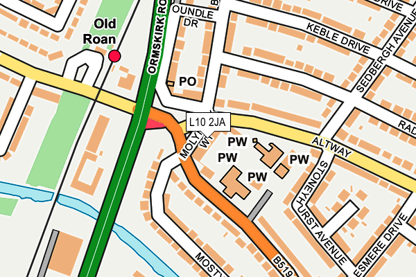 L10 2JA map - OS OpenMap – Local (Ordnance Survey) L10 2JA map - OS OpenMap – Local (Ordnance Survey)