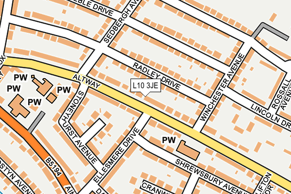 L10 3JE map - OS OpenMap – Local (Ordnance Survey) L10 3JE map - OS OpenMap – Local (Ordnance Survey)
