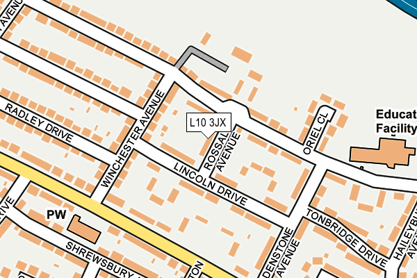 L10 3JX map - OS OpenMap – Local (Ordnance Survey) L10 3JX map - OS OpenMap – Local (Ordnance Survey)