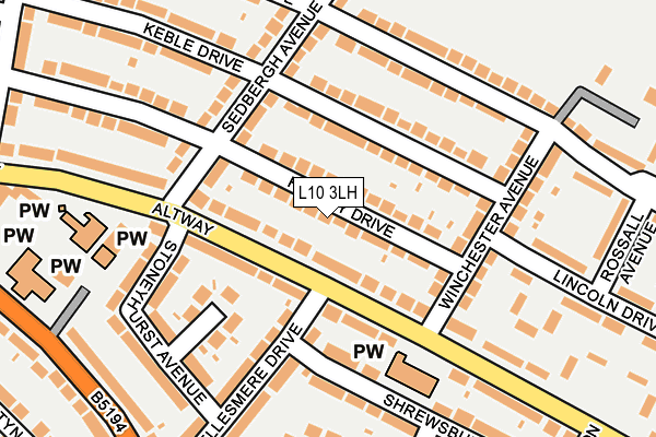 L10 3LH map - OS OpenMap – Local (Ordnance Survey) L10 3LH map - OS OpenMap – Local (Ordnance Survey)
