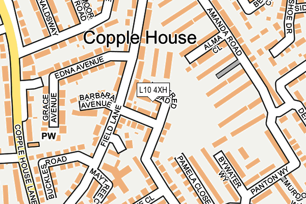 L10 4XH map - OS OpenMap – Local (Ordnance Survey)