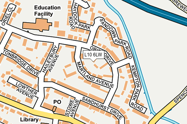 L10 6LW map - OS OpenMap – Local (Ordnance Survey) L10 6LW map - OS OpenMap – Local (Ordnance Survey)