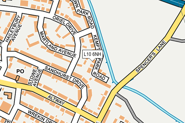 L10 6NH map - OS OpenMap – Local (Ordnance Survey) L10 6NH map - OS OpenMap – Local (Ordnance Survey)