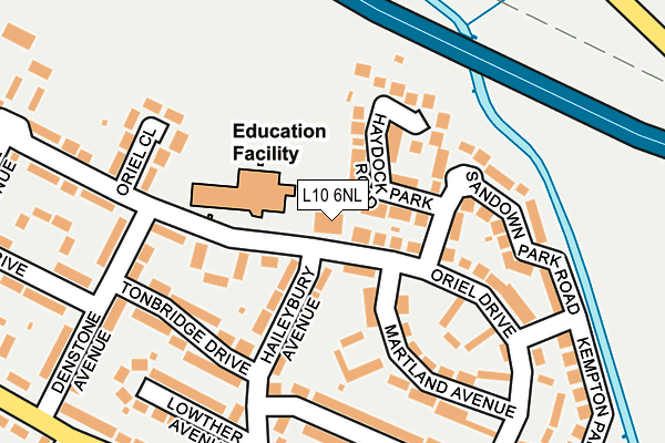 L10 6NL map - OS OpenMap – Local (Ordnance Survey) L10 6NL map - OS OpenMap – Local (Ordnance Survey)