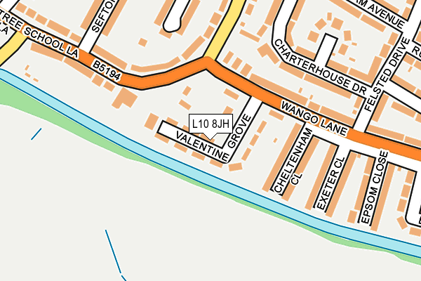 L10 8JH map - OS OpenMap – Local (Ordnance Survey) L10 8JH map - OS OpenMap – Local (Ordnance Survey)