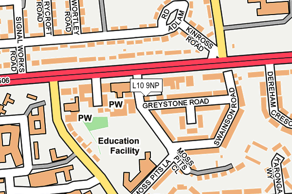 L10 9NP map - OS OpenMap – Local (Ordnance Survey) L10 9NP map - OS OpenMap – Local (Ordnance Survey)