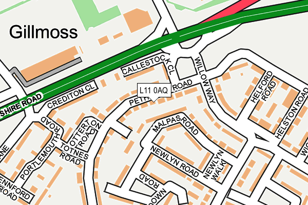 L11 0AQ map - OS OpenMap – Local (Ordnance Survey) L11 0AQ map - OS OpenMap – Local (Ordnance Survey)