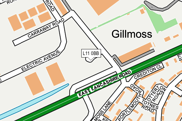 L11 0BB map - OS OpenMap – Local (Ordnance Survey) L11 0BB map - OS OpenMap – Local (Ordnance Survey)