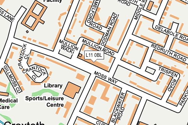 L11 0BL map - OS OpenMap – Local (Ordnance Survey) L11 0BL map - OS OpenMap – Local (Ordnance Survey)