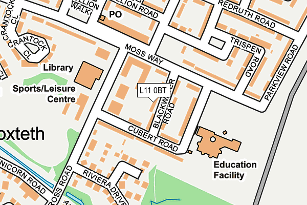 L11 0BT map - OS OpenMap – Local (Ordnance Survey) L11 0BT map - OS OpenMap – Local (Ordnance Survey)