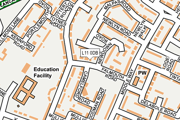 L11 0DB map - OS OpenMap – Local (Ordnance Survey) L11 0DB map - OS OpenMap – Local (Ordnance Survey)