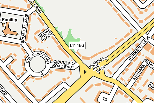 L11 1BG map - OS OpenMap – Local (Ordnance Survey) L11 1BG map - OS OpenMap – Local (Ordnance Survey)