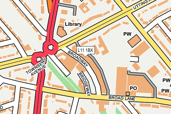 L11 1BX map - OS OpenMap – Local (Ordnance Survey) L11 1BX map - OS OpenMap – Local (Ordnance Survey)