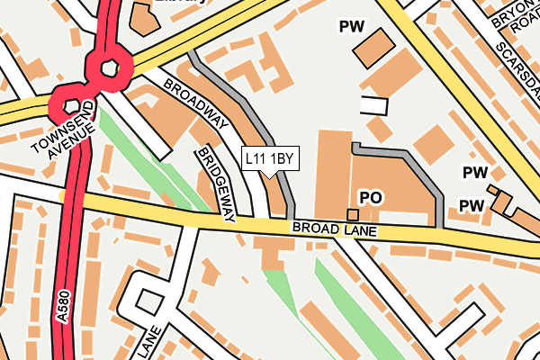 L11 1BY map - OS OpenMap – Local (Ordnance Survey) L11 1BY map - OS OpenMap – Local (Ordnance Survey)