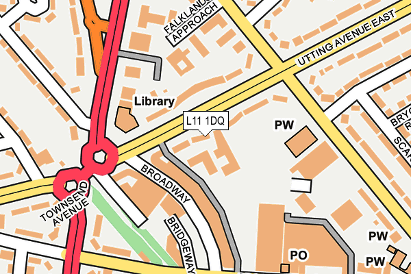 L11 1DQ map - OS OpenMap – Local (Ordnance Survey) L11 1DQ map - OS OpenMap – Local (Ordnance Survey)