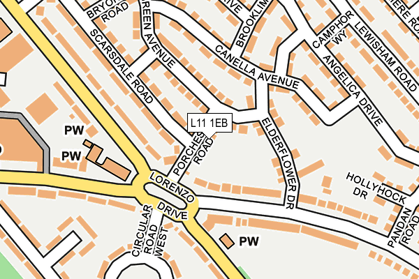 L11 1EB map - OS OpenMap – Local (Ordnance Survey) L11 1EB map - OS OpenMap – Local (Ordnance Survey)