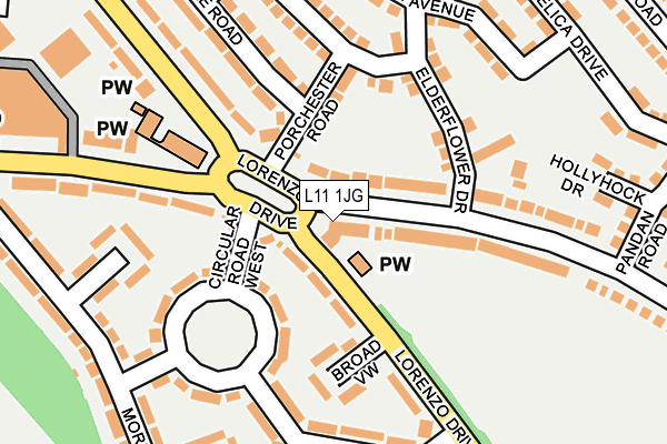 L11 1JG map - OS OpenMap – Local (Ordnance Survey) L11 1JG map - OS OpenMap – Local (Ordnance Survey)