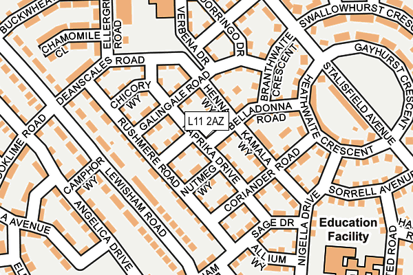 L11 2AZ map - OS OpenMap – Local (Ordnance Survey) L11 2AZ map - OS OpenMap – Local (Ordnance Survey)