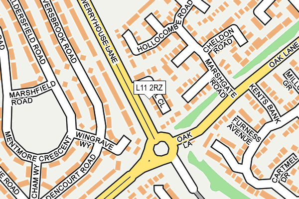 L11 2RZ map - OS OpenMap – Local (Ordnance Survey) L11 2RZ map - OS OpenMap – Local (Ordnance Survey)