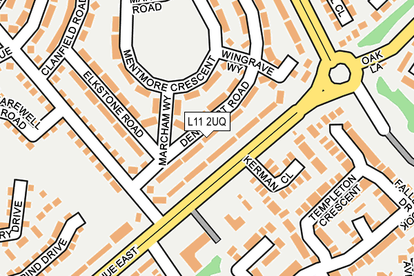 L11 2UQ map - OS OpenMap – Local (Ordnance Survey) L11 2UQ map - OS OpenMap – Local (Ordnance Survey)