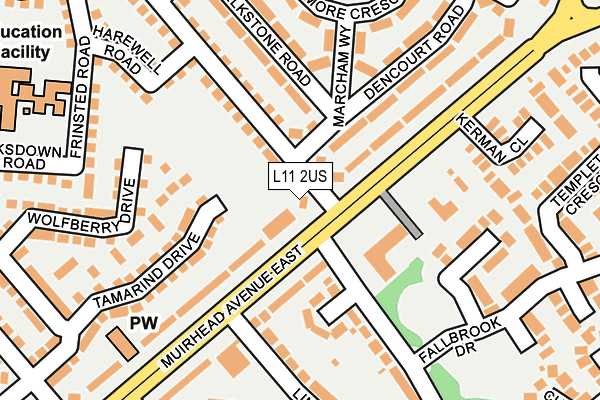 L11 2US map - OS OpenMap – Local (Ordnance Survey) L11 2US map - OS OpenMap – Local (Ordnance Survey)