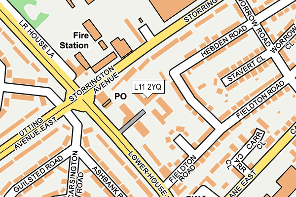 L11 2YQ map - OS OpenMap – Local (Ordnance Survey) L11 2YQ map - OS OpenMap – Local (Ordnance Survey)