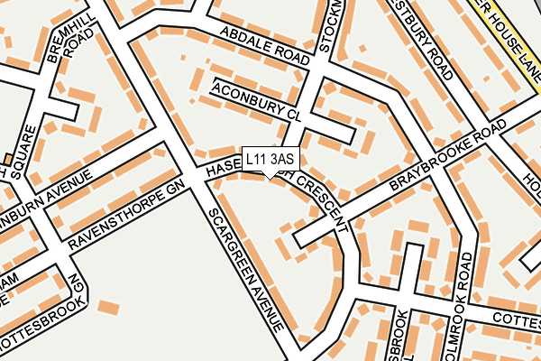 L11 3AS map - OS OpenMap – Local (Ordnance Survey) L11 3AS map - OS OpenMap – Local (Ordnance Survey)