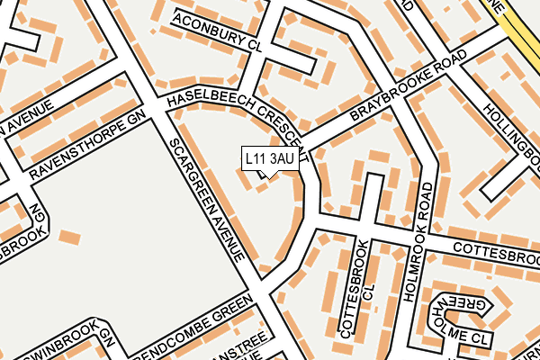 L11 3AU map - OS OpenMap – Local (Ordnance Survey) L11 3AU map - OS OpenMap – Local (Ordnance Survey)