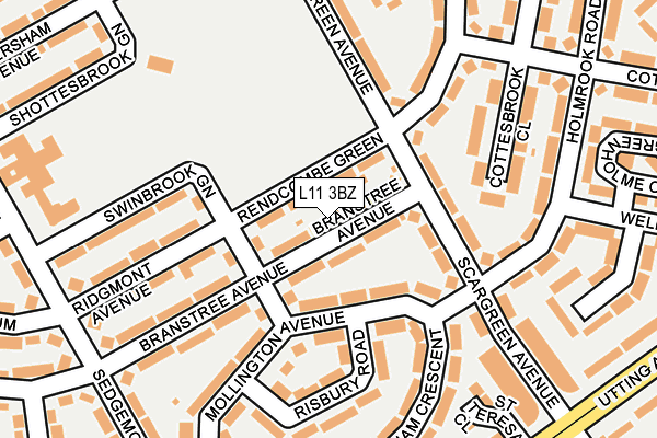 L11 3BZ map - OS OpenMap – Local (Ordnance Survey) L11 3BZ map - OS OpenMap – Local (Ordnance Survey)