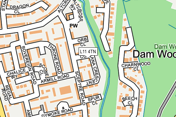 L11 4TN map - OS OpenMap – Local (Ordnance Survey) L11 4TN map - OS OpenMap – Local (Ordnance Survey)