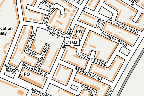 L11 6LH map - OS OpenMap – Local (Ordnance Survey)