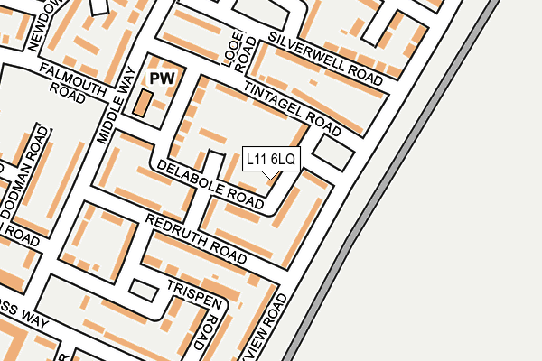 L11 6LQ map - OS OpenMap – Local (Ordnance Survey) L11 6LQ map - OS OpenMap – Local (Ordnance Survey)