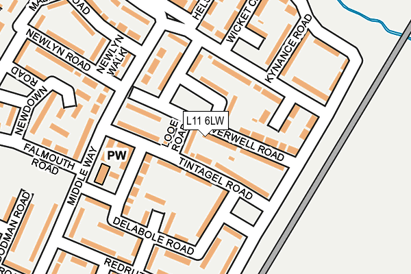 L11 6LW map - OS OpenMap – Local (Ordnance Survey) L11 6LW map - OS OpenMap – Local (Ordnance Survey)