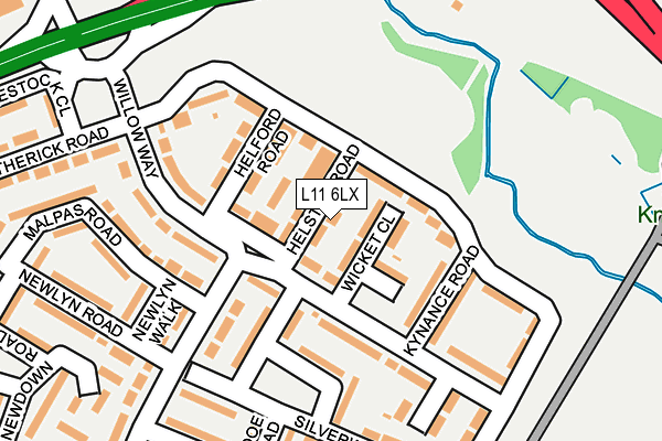 L11 6LX map - OS OpenMap – Local (Ordnance Survey) L11 6LX map - OS OpenMap – Local (Ordnance Survey)
