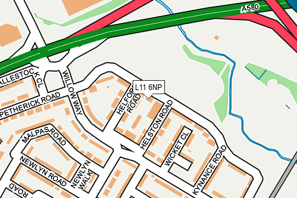 L11 6NP map - OS OpenMap – Local (Ordnance Survey)