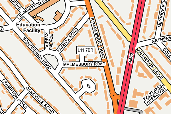L11 7BR map - OS OpenMap – Local (Ordnance Survey) L11 7BR map - OS OpenMap – Local (Ordnance Survey)