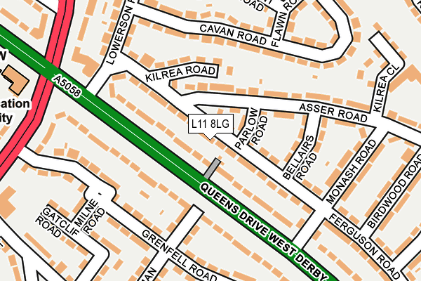 L11 8LG map - OS OpenMap – Local (Ordnance Survey) L11 8LG map - OS OpenMap – Local (Ordnance Survey)